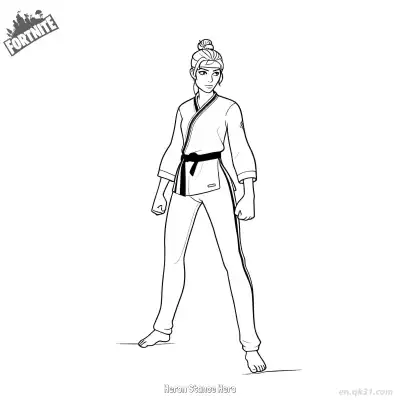 Free printable Heron Stance Hero 02 Coloring Page - Free PDF Printable Fortnite Coloring Sheets coloring page